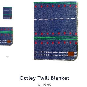 Pappe Australia Ottley Twill Baby Blanket in Navy